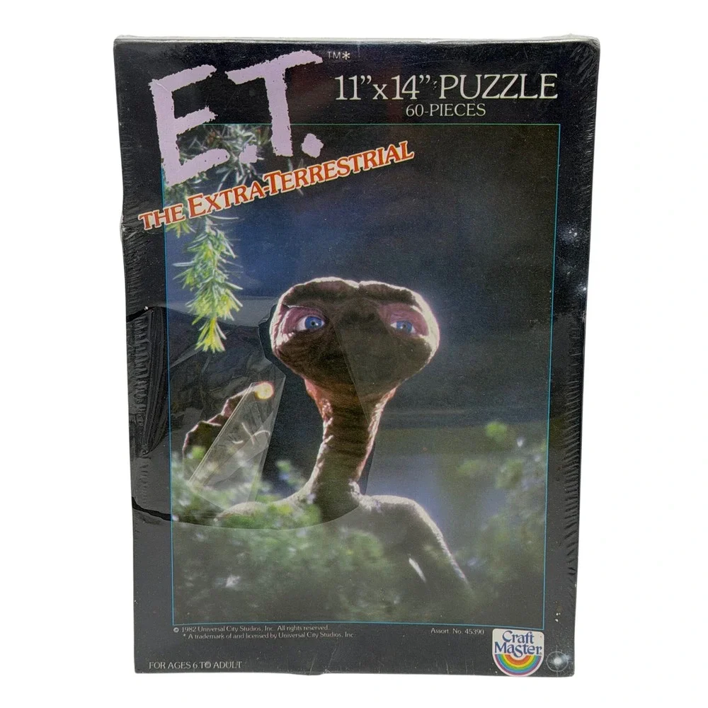 Vtg 1982 ET E.T. The Extra Terrestrial 60pc Jigsaw Puzzle Lot Craft Master 11x14